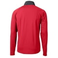 thumbnail image 3 of Men's-Cutter & Buck  Red Atlanta United FC Adapt Eco Knit Hybrid Recycled Raglan Quarter-Zip Top, 3 of 3
