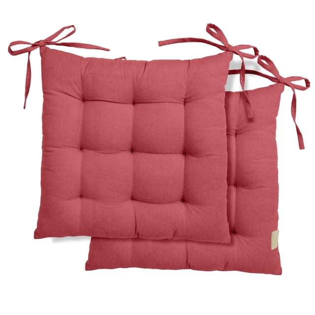 Vargottam Set of 2 Comfortable Chair Pads Seat Cushion with Full-Length Ties for Non-Slip Support Polyester Filling for Dining | Office | Kitchen Reduces Pressure & Washable