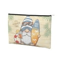 thumbnail image 2 of Fotbe Hello Summer Cute Gnome Reusable Cosmetic Bag Makeup Bag for Women Large Travel Cosmetic Pouch Girls' Make Up Organizer, 2 of 8