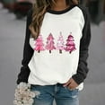 thumbnail image 2 of asdoklhq Christmas Sweaters for Women Trendy Women's Casual Long-sleeved Pullover Round Neck Fashion Printed Top Black L, 2 of 4