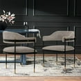 thumbnail image 2 of Manhattan Comfort Lia Dining Armchair with Metal Frame in Stone, 2 of 10