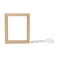 thumbnail image 1 of FONDOTIN Luminous Photo Frame with LED Lighting for Bedroom Light Brown Frame for Display Photos 1 PCS, 1 of 8