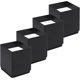 thumbnail image 1 of BR Juego de 4 patas elevadoras de acero al carbono negro: añade 5 cm de altura a los muebles, 1 of 5