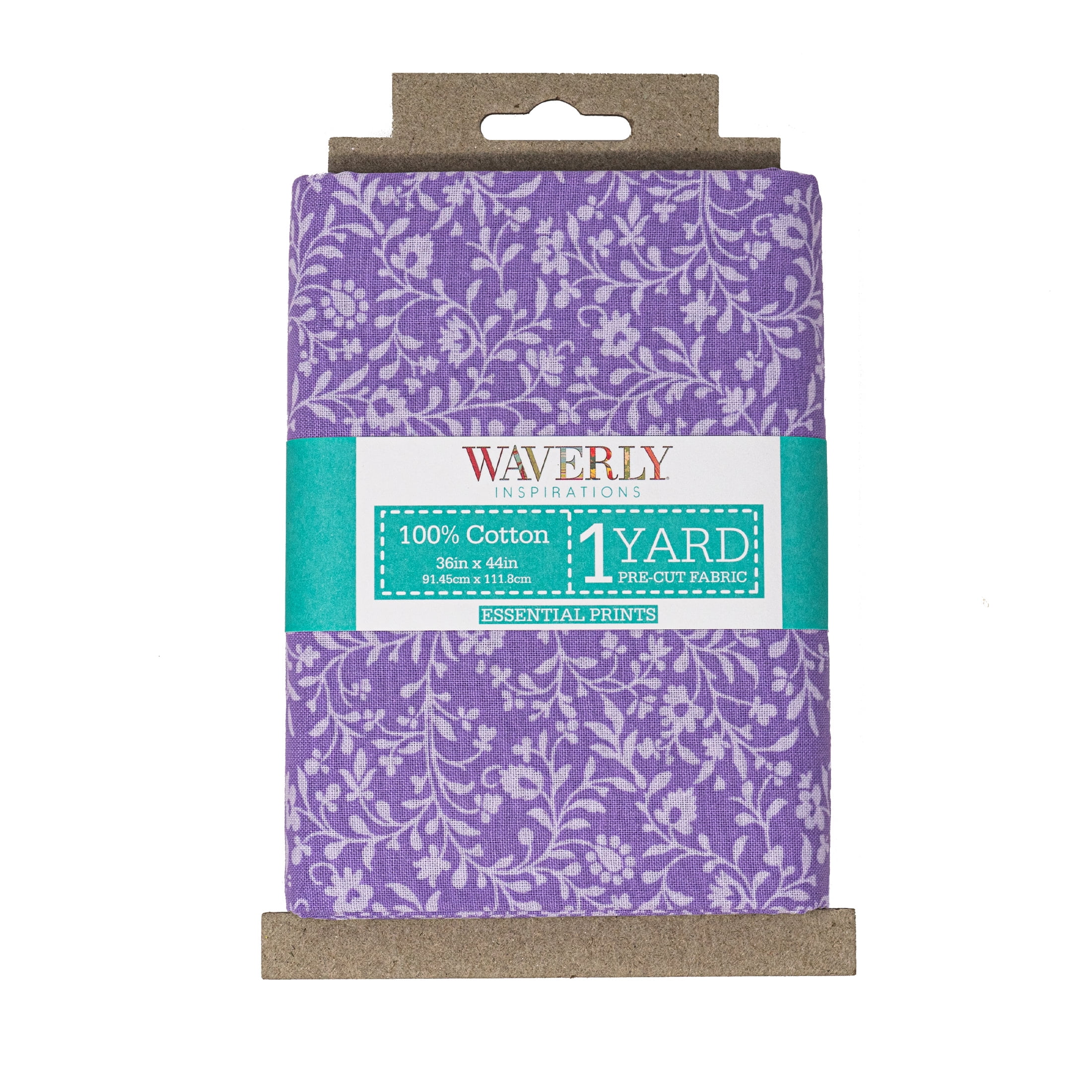 (2 pack) Waverly Inspirations 1 Yard Cut 100% Cotton Prints Fabric Florea Vine Lilac 44" Wide for Quilting & Sewing