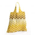thumbnail image 2 of Chevron Reusable Market Bag, Pattern with Zigzag Yellow Ombre Birthday Celebration Parties Gatherings, Printed Foldable Bag for Shopping and Grocery Large Capacity, Yellow Pale Yellow, by Ambesonne, 2 of 4
