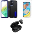 thumbnail image 1 of BD Combo Bundle Case for Samsung Galaxy A54 5G Case - (Black/Blue) Tough Rugged Protector Stand Cover with Screen Protectors, Premium Wireless Earbuds, TWS with Charging Case, 1 of 5