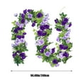 thumbnail image 3 of Artificial Rose Flower Garland ,7.9FT Silk Hanging Vines for Wedding Arch, Home, Garden & Wall Decorations, Pink/Purple, 3 of 7