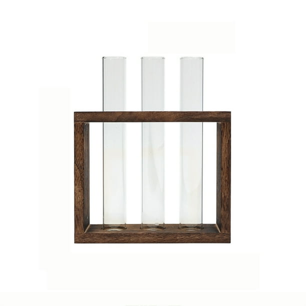 Fiomva Hydroponic Plants Container with Wood Frame, Clear Glass Test