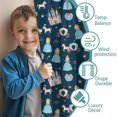 thumbnail image 3 of Blackout Kids Curtains,Dark Blue Princess Castle Pattern Childrens Insulated Curtains Set Of 2,Bedroom Essentials,Toddler Room Decor 52"x63", 3 of 5