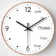 thumbnail image 1 of Reloj de pared de 12 pulgadas con números en inglés y números arábigos, reloj de arte moderno, reloj de cuarzo silencioso que funciona con pilas, reloj divertido, reloj decorativo de regalo para el h, 1 of 1