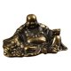 thumbnail image 4 of Golden Small Buddha Statue for Home Use Brass Material Desk Decorations with Details 6.5, 4 of 5
