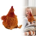 thumbnail image 2 of Chicken Plush Toy Coffee Animal Stuffed Animal Soft Feathers 9.84 Inches Chicken Plush Toy Coffee Animal Stuffed Animal Soft Feathers 9.84 Inches Toyeng a Stuffed Hen, 2 of 8
