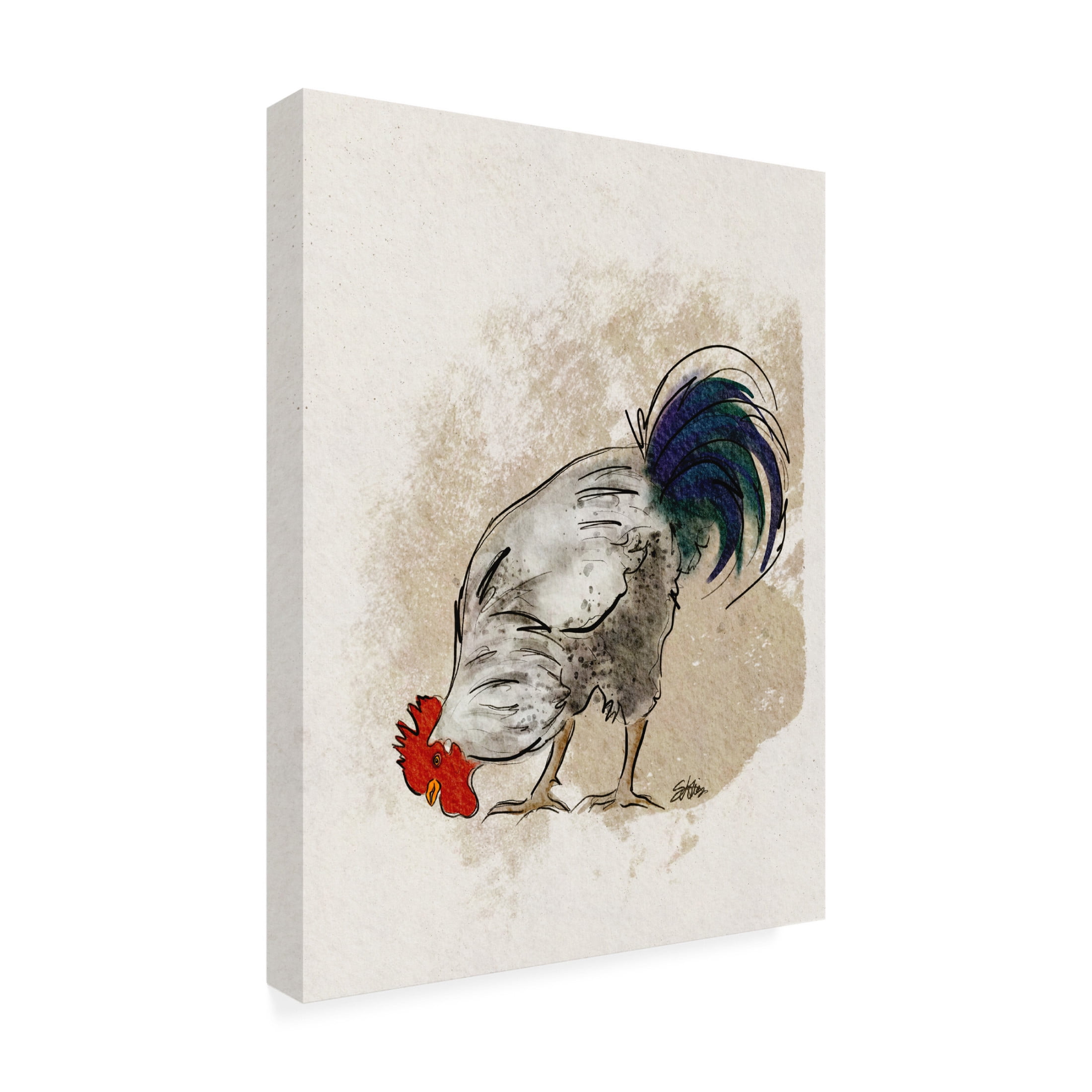 Canvas Wall Art - Shanda Louis 'Scratch' Wall Art for Living Room, Bedroom, or Office Décor by Trademark Fine Art - 18 x 24 Inches