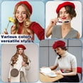 thumbnail image 5 of Beret Hat Wool French Beanie Hat Outdoor Hat Winter Hat Fashion Lady Hat, 5 of 8