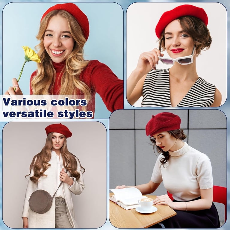 Beret Hat Wool French Beanie Hat Outdoor Hat Winter Hat  display picture 2