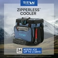 thumbnail image 4 of Titan by Arctic Zone 24 Can, 16 Quart Zipperless Soft Cooler, Ocean Blue, 4 of 12