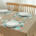 thumbnail image 3 of Pioneer Flower Floral Print Pattern Summer Placemats Table Placemats Set Of 4-Linen Kitchen Washable Placemats Table Mats 12x18 Inch Non-Slip Heat Resistant, 3 of 5