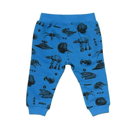 Infant Sweatpants - Toddler Infant Boys Star Wars Blue Sweat Pants All-Over Print Baby