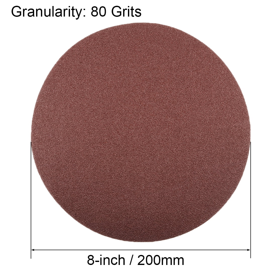 Unique Bargains Hook and Loop Discs Aluminum Oxide for Orbital Sander 8"