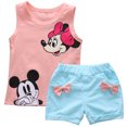 thumbnail image 2 of Fortune Baby Girl Summer Sleeveless Cartoon Print Vest + Shorts, 2 of 10