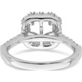 thumbnail image 5 of 14K White Gold 14Kw Ascher Halo Diamond Semi-Mount Engagement Ring (Size 7) Made In India rm2060e-150-waa, 5 of 5