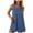 Blue, variant on TJAZFJPA Brown Dress Women's V Neck Mini Dress Sleeveless Solid Pullover Dress Casual Loose Round Back Silk Slip Dress Petite Dresses for Women