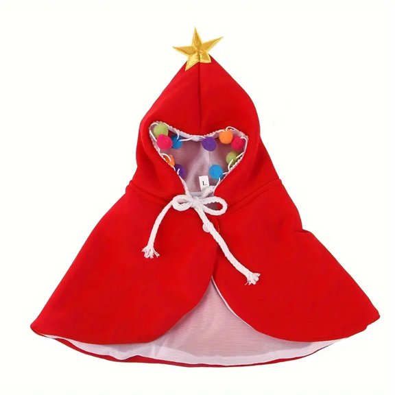 Halloween Vampire Pet Cape Costume for Small Dogs And Cats No Battery Featherless Party Decorating Accessories (Red,L)