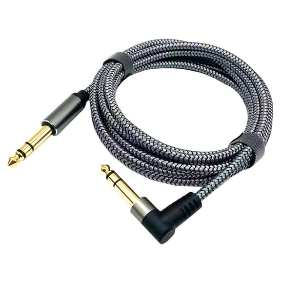 XISAOK Guitar Lead/Instrument Cable, 1m or 2m Profession Noiseless Gold Plated Guitar Bass Cable Cord 1/4" Straight to Straight