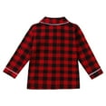thumbnail image 4 of Otqutp 0-10 Years Kids Boys Girls Pajamas Set Toddler Button-Down Plaid Long Sleeve T-Shirt Top + Pants 2PCS Christmas Outfits Clothes(Red-a,5-6 Years), 4 of 9