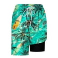 thumbnail image 4 of HAPIMO Quick Dry Board Shorts Men Swim Trunks with Compression Liner Hawaiian Bathing 9" Beach Shorts Casual Outings Travel Shorts Summer Outdoor Swimsuit Shorts Mint Green 3X-Large, 4 of 6