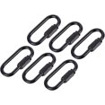 thumbnail image 1 of HUGFEGWE 6 Pcs Chain Connectors, Chain Locking Quick Link, Great for Light, Key, Camping, Backpack, Rope (Black, 4mm Thick) CJB91-57743, 1 of 5