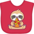 thumbnail image 3 of Inktastic Sloth Pizza Boys or Girls Baby Bib, 3 of 4