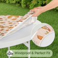 thumbnail image 5 of Red Mushroom Rainbow Light Pattern Round Fitted Tablecloth with Elastic Edge,Dining Table Cover Waterproof,Outdoor Round Tablecloth for Camping,Dining,Indoor and Outdoor, 5 of 7