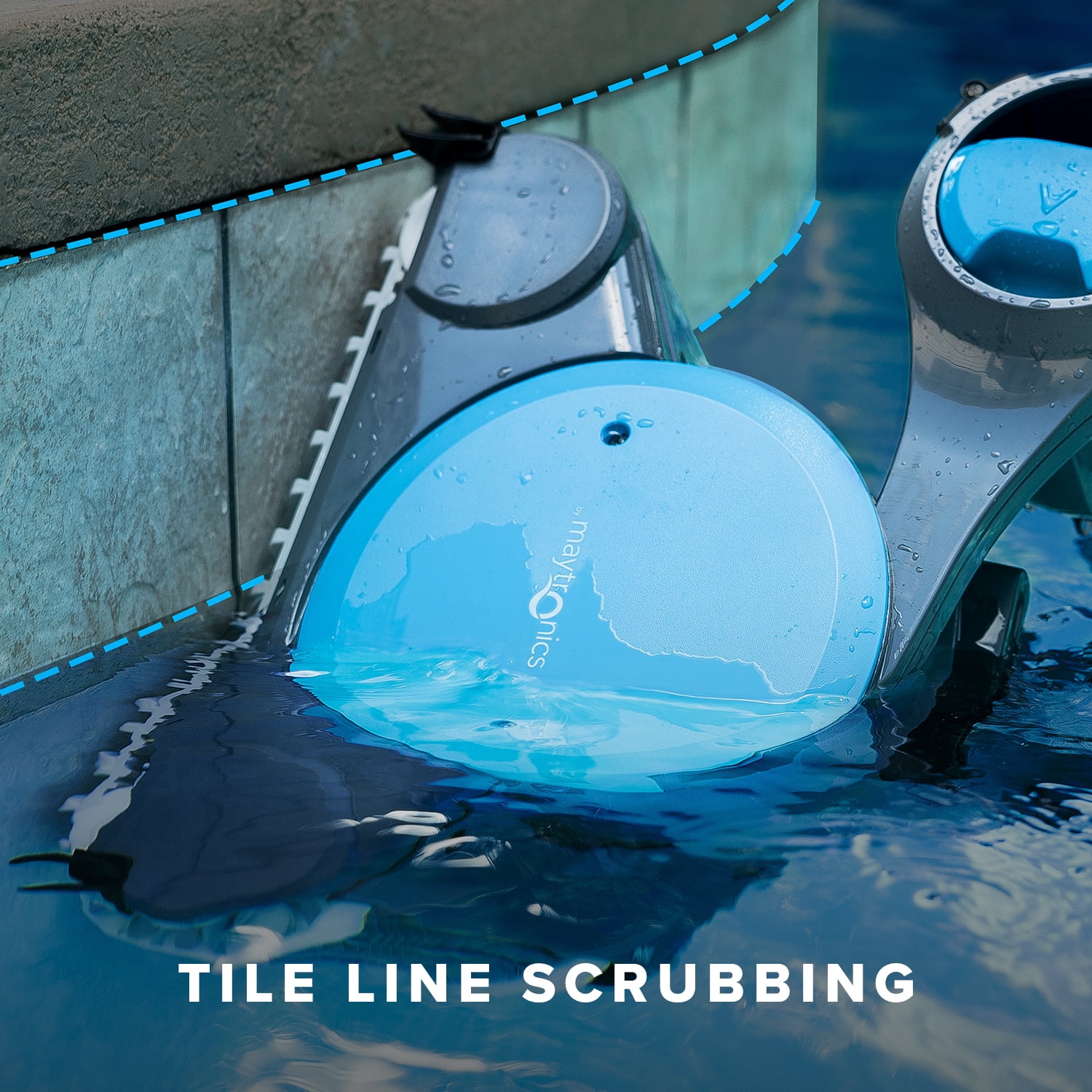 DOLPHIN Premier Robotic Pool Cleaner with Powerful Dual Scrubbing Brushes and Multiple Filter Options, Ideal for In-ground Swimming Pools up to 50 Feet.