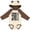 Natural & Brown w Ears, variant on Inktastic Juneteenth June 19, 1865 Boys or Girls Long Sleeve Baby Bodysuit
