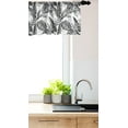thumbnail image 3 of Ambesonne Jungle Window Valance, Tropical Tree Leaves, 54" X 12", Black Grey White, 3 of 3