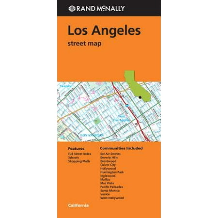 Los angeles california - folded map: (Best Places To Write In Los Angeles)