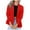 Red, variant on VERUGU Womens Coats Casual Blazer Jackets Long Sleeve Open Front Button Pockets Suit Green M
