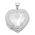 thumbnail image 1 of Pendentif Médaillon Cœur en Or Blanc 14k, 1 of 7