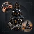 thumbnail image 3 of STIJGGN DIY Halloween Quilted Fabric Tree Kit, Pre-cut Patchwork Fabric Assembly, Autumn Home Decor & Creative Holiday Gift (Ghost House), 3 of 6