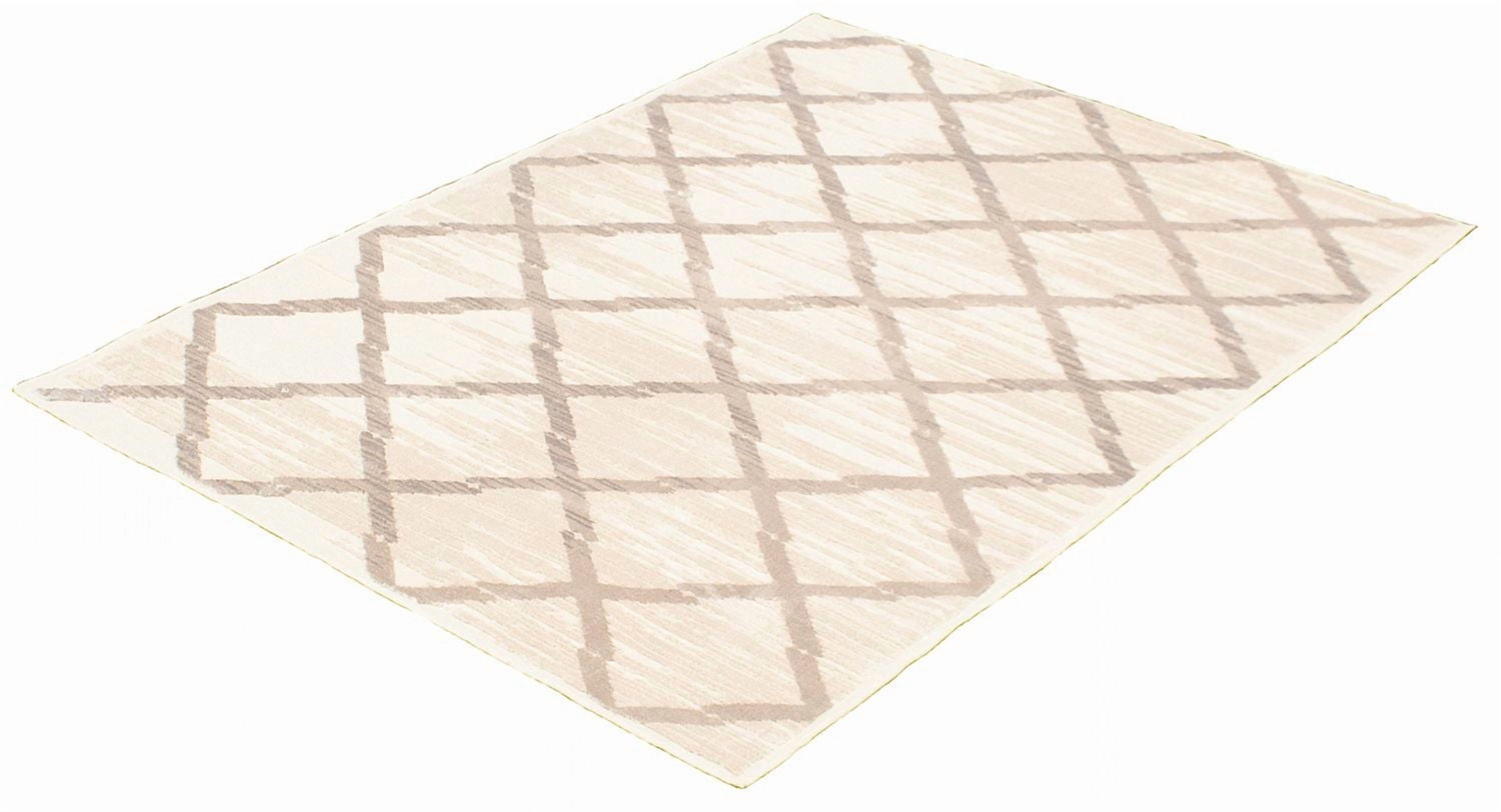 ECARPET Area Rug for Living Room and Dining Room Kasbah Ivory 6'3" x 9'6"