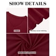 thumbnail image 5 of JYLFC Womens Tops Short Sleeve Loose V Neck Casual Tee Shirts, Burgundy 2XL, 5 of 5