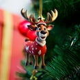 thumbnail image 3 of Honeeladyy Christmas Decorations Gift, Deer Ornament 2D Acrylic Pendants, Christmas Tree Decor Deer, Home Decor for Fireplaces, Window, Mantle, Doors, Walls, 3.1 Inches, 3 of 6