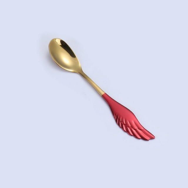 Agiferg 304 Stainless Steel Creative Lovers Coffee Spoon Valentine's Day Dessert Spoon Fork Gift Tableware