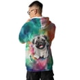 thumbnail image 5 of Funny Watercolor Adorable Pug Peeking Through Torn Paper Effect All Over Print 3D Hoodie Unisex Merch Hoodies Dog Lover Gifts - 00026, 5 of 6
