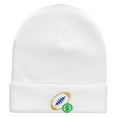 thumbnail image 5 of Football Bet Embroidered 12 Inch Long Knitted Beanie - White OSFM, 5 of 5
