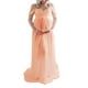 thumbnail image 1 of Vestido de fotografía de maternidad fuera del hombro Qarigey gasa frente Maxi embarazo Rosa L, 1 of 6