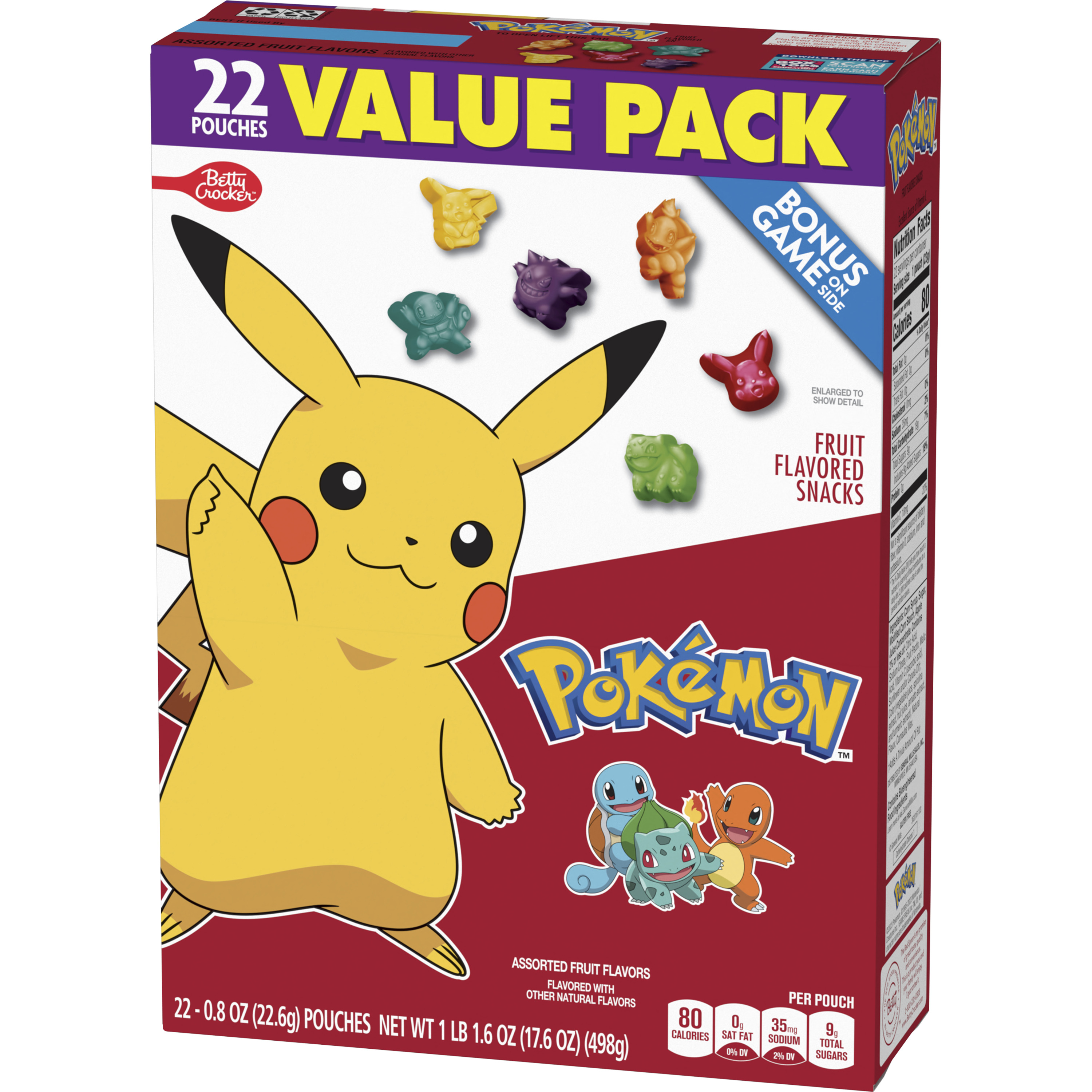 Pokemon Fruit Flavored Snacks, Treat Pouches, Value Pack, 22 ct - image 3 of 9