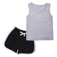 thumbnail image 4 of Gerichy Girls Summer Outfits, Girl's 2 Piece Outfits Sleeveless Round Neck Tops And Shorts With Pockets Casual Summer Shorts Sets, 4 of 5