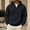 Black, variant on Sorvello Quarter Zip Pullover Men Oversized Long Sleeve 1/4 Zip Sweatshirt Hoodie Casual Lightweight Athletic Workout Hoodies Black L